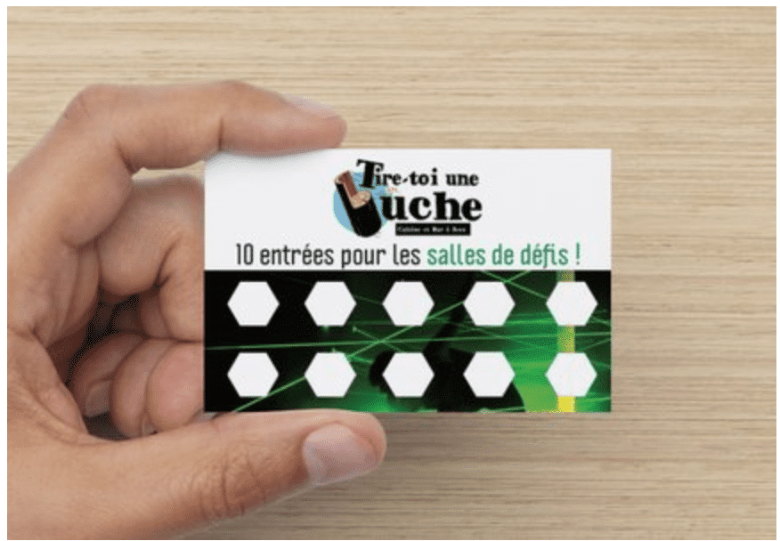 carte de fidélité TTUB pour la salle des défis