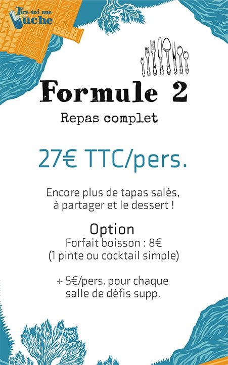 Formule 2 groupe soirée